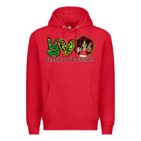 Red Peace Love Grinch Premium Hoodie - Bettercallsaul