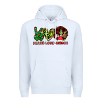 White Peace Love Grinch Premium Hoodie - Bettercallsaul