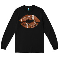 Black football lips Long Sleeve Tee - AdoDesignShop