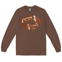 Chestnut football lips Long Sleeve Tee - AdoDesignShop