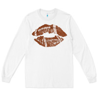 White football lips Long Sleeve Tee - AdoDesignShop