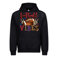 Black Football vibes red and blue Urban Hoodie - HowdyJamesFarm