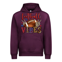 Mauve Wine Football vibes red and blue Urban Hoodie - HowdyJamesFarm