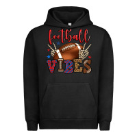 Pigment Black Football vibes red and blue Urban Hoodie - HowdyJamesFarm