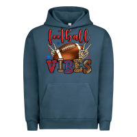 Pigment Midnight Navy Football vibes red and blue Urban Hoodie - HowdyJamesFarm