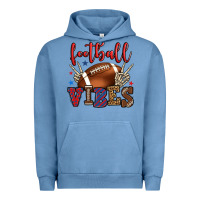 Pigment Pebble Blue Football vibes red and blue Urban Hoodie - HowdyJamesFarm