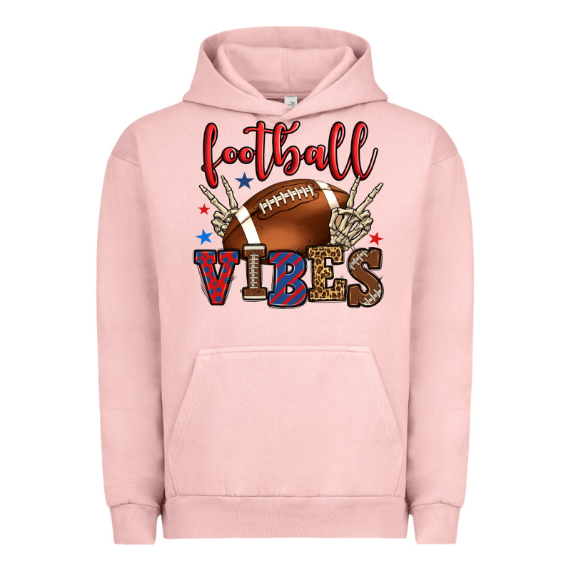 Football Vibes Red And Blue Urban Hoodie by HowdyJamesFarm | Teevron