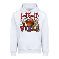 White Football vibes red and blue Urban Hoodie - HowdyJamesFarm