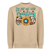 Mushroom i'm just out here trusting god Heavyweight Sweatshirt - JahusDesignShop
