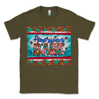 Army Green American babe leopard gemstone Classic Tee - Artiststas