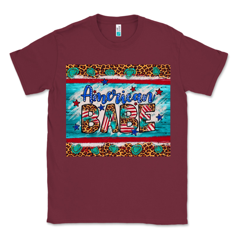 American Babe Leopard Gemstone Classic Tee by Artiststas | Teevron