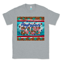 Heather Grey American babe leopard gemstone Classic Tee - Artiststas