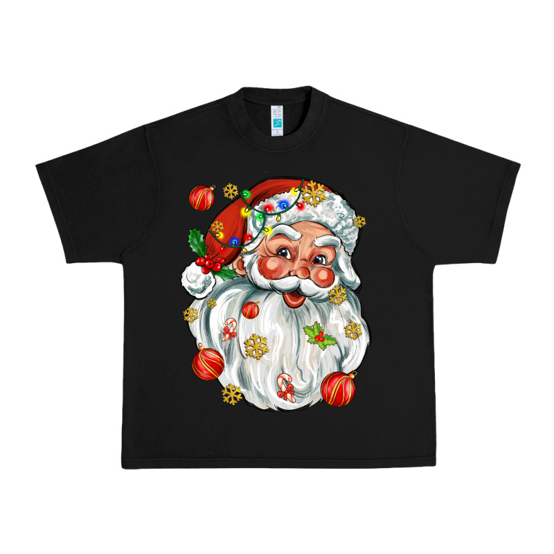 Santa With Little Christmas Urban Heavy Tee by AdoDesignShop | Teevron