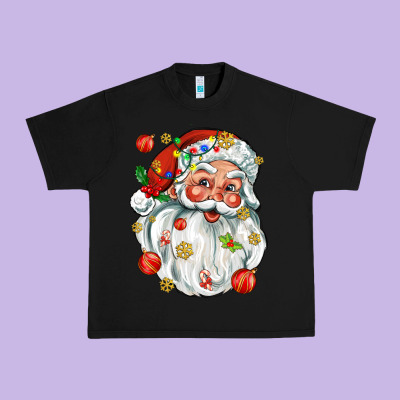 Santa With Little Christmas Urban Heavy Tee Designed By Adodesignshop