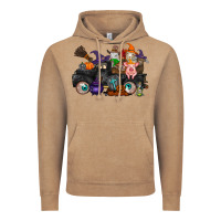 Vintage Coffee halloween farm animals truck Vintage Hoodie - RacoonDesign