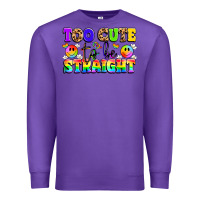 Purple cute and colorful pride message Premium Sweatshirt - LillyAllenDesigns