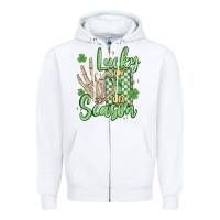White lucky season Zipper Hoodie - MaliasSmallBusiness