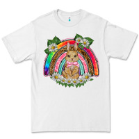 White easter rabbit rainbow Premium Tee - BarkalooDesign