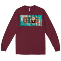 Burgundy western turquoise gigi license plate Long Sleeve Tee - BarkalooDesign