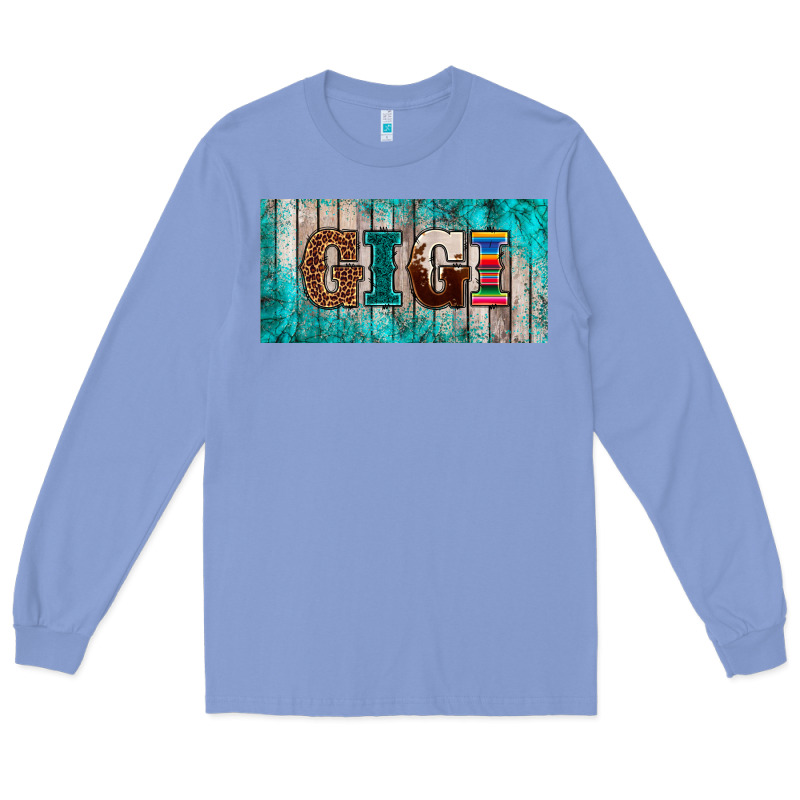 Western Turquoise Gigi License Plate Long Sleeve Tee by BarkalooDesign | Teevron