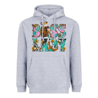 Heather Grey Boss Lady Heavyweight Hoodie - BundleAndBundleShop
