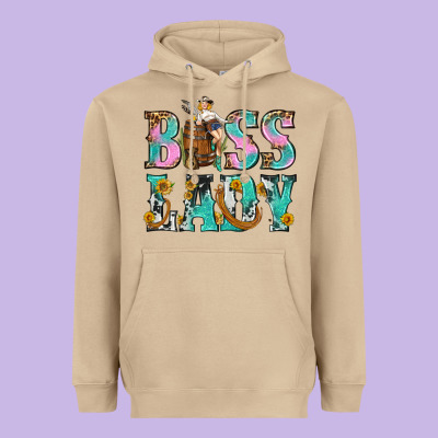 Boss Lady Heavyweight Hoodie Designed By Bundleandbundleshop