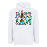 White Boss Lady Heavyweight Hoodie - BundleAndBundleShop