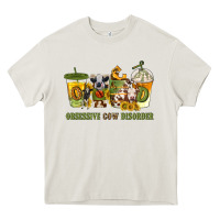 Cream Obsessive cow disorder coffee cups Heavy Core Tee - texasbilliewilder