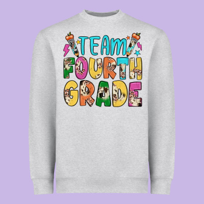 Team Fourth Grade Heavyweight Sweatshirt Designed By Jahusdesignshop