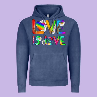 Love Is Love Vintage Hoodie Designed By Hra Design Shop