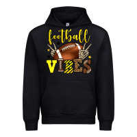 Black Football vibes yellow and black team color Urban Hoodie - HowdyJamesFarm