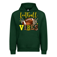 Foreset Green Football vibes yellow and black team color Urban Hoodie - HowdyJamesFarm