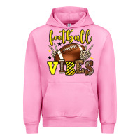 Fuchsia Pink Football vibes yellow and black team color Urban Hoodie - HowdyJamesFarm