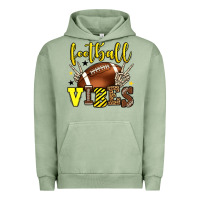 Pigment Oil Green Football vibes yellow and black team color Urban Hoodie - HowdyJamesFarm