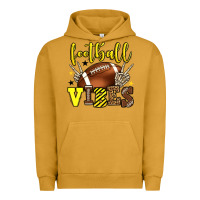Pigment Peanut Butter Football vibes yellow and black team color Urban Hoodie - HowdyJamesFarm