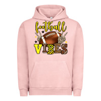 Pigment Salmon Football vibes yellow and black team color Urban Hoodie - HowdyJamesFarm