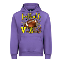Tulip Football vibes yellow and black team color Urban Hoodie - HowdyJamesFarm