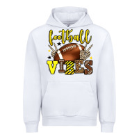 White Football vibes yellow and black team color Urban Hoodie - HowdyJamesFarm