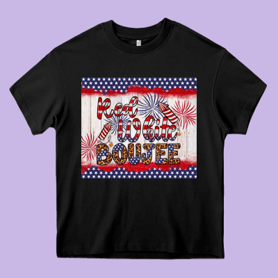 Red White Boujee Heavy Core Tee Designed By Artiststas