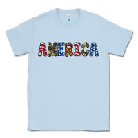 Dusty Blue america 4th of july Classic Tee - Artiststas