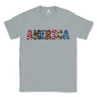 Heather Grey america 4th of july Classic Tee - Artiststas