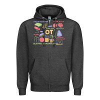 Charcoal Heather biliteral coordintiom Zipper Hoodie - MaliasSmallBusiness