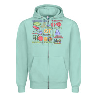 Seafoam biliteral coordintiom Zipper Hoodie - MaliasSmallBusiness