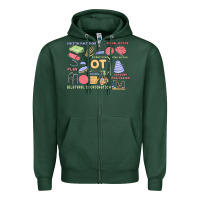Sports Green biliteral coordintiom Zipper Hoodie - MaliasSmallBusiness