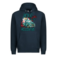 Navy Christmas Home For The Holidays Premium Hoodie - Bettercallsaul