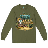 Army Green country mama Long Sleeve Tee - NancyCooperArtShop