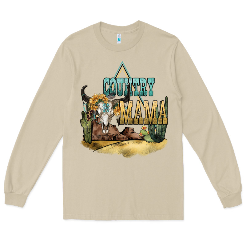 Country Mama Long Sleeve Tee by NancyCooperArtShop | Teevron