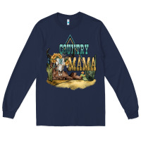 Navy country mama Long Sleeve Tee - NancyCooperArtShop