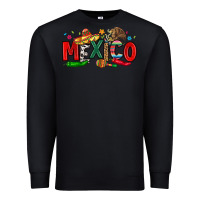 Black colorful mexico collage Premium Sweatshirt - LillyAllenDesigns