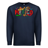 Navy colorful mexico collage Premium Sweatshirt - LillyAllenDesigns